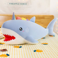 Shark Plush Toy Long Sleeping Pillow Leg-Supporting Ragdoll Girls Doll Bed Cute Big Doll Super Soft