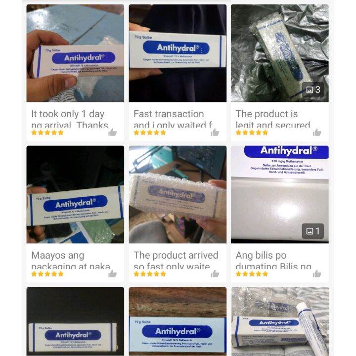 Antihydral® Cream (70g) for Sweaty Hands and Feet Lazada PH