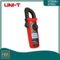 UNI-T UT202+ UT202A+ เก็บข้อมูลแรงดันไฟฟ้ากระแสสลับ DC / AC 600A แรงดันกระแสไฟ AC ปัจจุบัน Digital Clamp Me 4.8