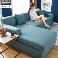 Solid Color Elastic Sofa Cover for L Shaped Sectional Corner Chaise Longue Sofa Stretch Couch Cover Slipcovers for Living Room