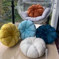 ✔❀ Chair Cushion Dutch Velvet Balcony Bay Window Cushion Solid Color Soft Round Floor Cushion Living Room Bedroom Decoration Pillow