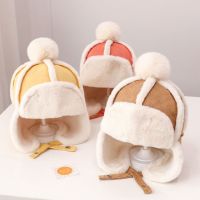 MAXI น่ารักน่ารักๆ อบอุ่นและอบอุ่น ที่ป้องกันใบหน้า ฤดูหนาวในฤดูหนาว สีทึบทึบ เด็กๆเด็กๆ หมวกแก็ปเกาหลี หมวกบอมเบอร์สำหรับเด็ก หมวกตุ๊กตาทารก หมวกตุ๊กตาผ้า