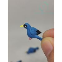 นกกระจอกสีน้ำเงิน  (Blue finch) นกจิ๋ว นก นกดินปั้น #ของจิ๋ว #ของตกแต่งสวน