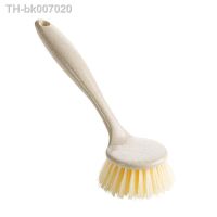 ⊙▽☢  Kitchen Cleaning Brush Long Handle Pan Pot Brush Multifunctional Plate Bowl Dish Washing Brushes Stain Removal Household M68E