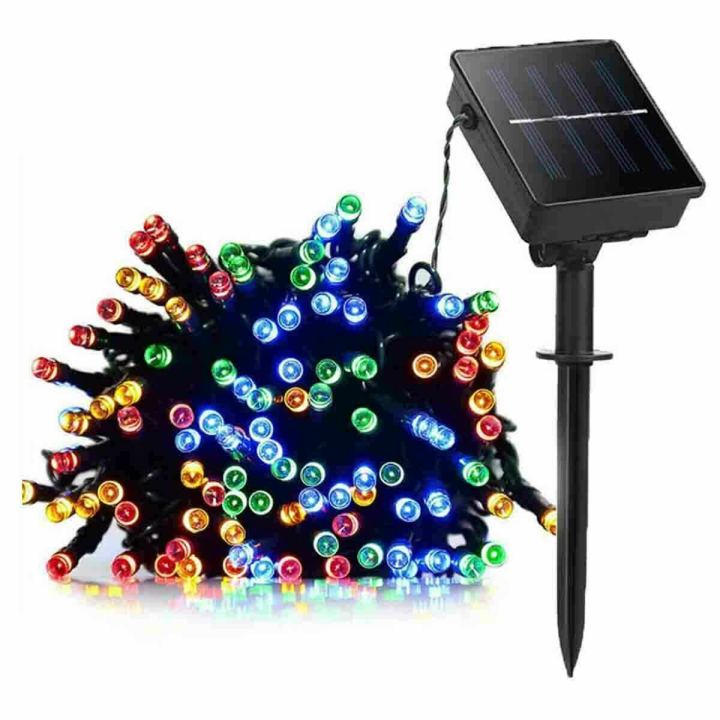 100 LED MULTICOLOR Solar Power String Light Outdoor Garden Christmas ...