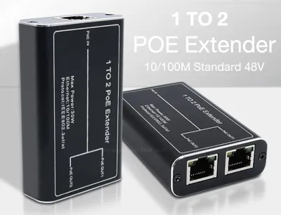 10/100 POE Extender (48V) 1 TO 2