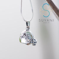 Suvani Jewelry - เงินแท้ 92.5% จี้หมวกกันน็อกฟุตบอล สัญลักษณ์ดอกลิลลี "Who Dat?" จี้พร้อมสร้อยคอเงินแท้