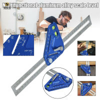 Carpentry Tool Measuring Angle Ruler Multifunctional Aluminum Alloy Scale Level Rust-proof