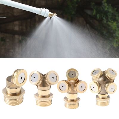 1/2 quot; Misting Nozzle Brass Atomizing Spray Fitting Nebulizer Hose Connector Water Sprinklers Heads Adjustable Garden Irrigation M