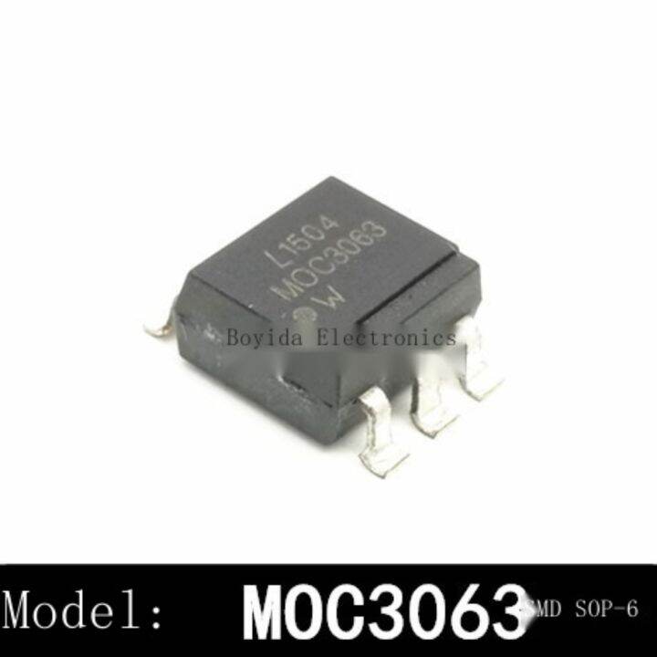 10Pcs SMD MOC3063 MOC3063S SOP6 SCR ขับเคลื่อนด้วย Optocoupler