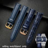 ✽✗✑ Genuine Leather Bracelet Blue color watch strap for citizen rossini watchband 14 16 18 19 20mm 2122mm 23mm watch band wholesale