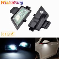 2Pieces Car White LED Under Side Mirror Puddle Lights For VW Golf 7 VII variant Sportsvan Touran II Car Side Under Mirror Lamps