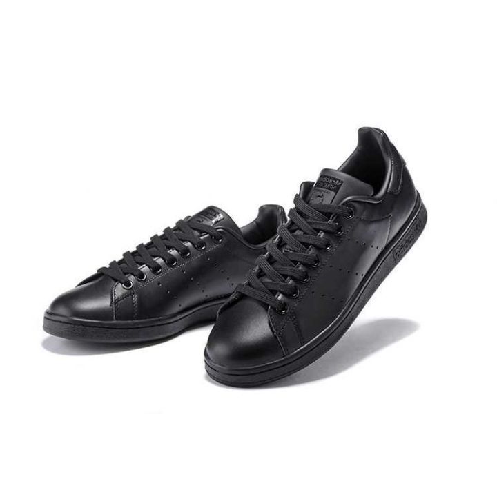 2022 New Originals Stan Smithe Men's and Women's casual shoes All black stansmith leather 