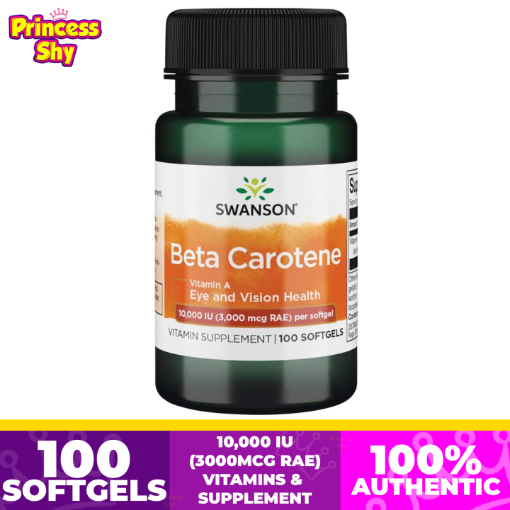 Swanson BetaCarotene 10,000IU Vitamin A 100 softgels Lazada PH
