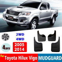 ด้านหน้าด้านหลัง4Pcs สำหรับ Toyota Hilux Vigo 2wd 4wd 2005-2016 Mudguard Fender Mud Flap Guards Splash Mudflaps รถอุปกรณ์เสริม