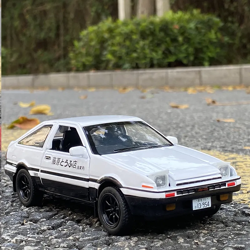  BDTCTK 1/32 AE86 Initial D Model Car, Zinc Alloy Pull Back Toy  car with Sound and Light for Kids Boy Girl Gift(Black) : Toys & Games