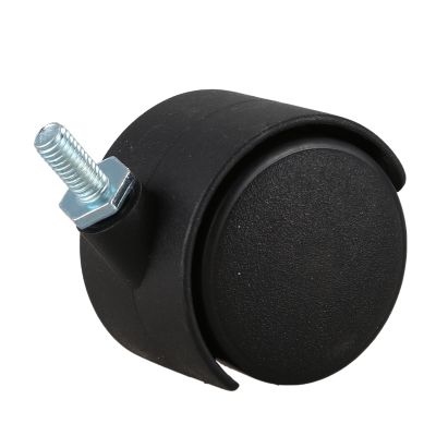 【LZ】 6mm Threaded Stem 40mm Dual Wheel Rotatable Caster Black