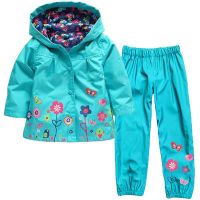 Kids Clothes Suit Windbreaker Waterproof Spring Autumn Boy Clothes Raincoat Jackets+Pant 2pcs Girls Sport Suit Children Clothing