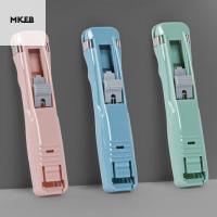 MKEB มินิมอล มี6สี เครื่องเย็บกระดาษแบบกด เครื่องเขียนสำหรับนักเรียน อุปกรณ์การเรียนสำหรับโรงเรียน คลิปโลหะแบบหนีบ คลิปหนีบกระดาษ ที่หนีบกระดาษ ที่ตัดกระดาษพร้อมรีฟิล ที่ดึงคลิปที่ดึงออกมา