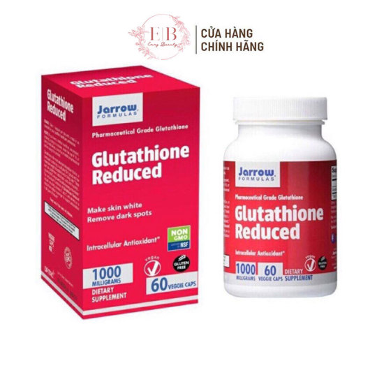 Viên uống sáng da glutathione jarrow 1000mg hộp 60 viên giúp trắng da mịn - ảnh sản phẩm 1