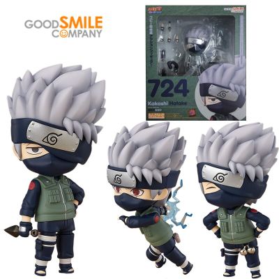 Good Smile GSC No.724 Naruto Shippuden Hatake Kakashi 10Cm Nendoroid โมเดลตุ๊กตาขยับแขนขาได้ดั้งเดิมคอลเลกชันของขวัญที่เป็นของเล่นเด็ก