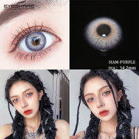 Eyeshare lens คอนแทคเลนส์1คู่/2ชิ้น สี เทา สีน้ำตาล สีฟ้า ขนาดมินิ สีม่วง เส้นผ่านศูนย์กลาง14.2mm สามารถใช้งานได้ 1 ปี SIAM soft lenses（COD&amp;ส่งไวจากไทย）