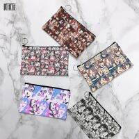 Anime Printed Coin Purse For Women Cartoon Kawaii Girls Portable Clutch Key Lipstick Bank Card Mini Storage Bag Zipper Wallet