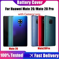 ฝาหลังปิดโทรศัพท์อะไหล่ซ่อมกระจกสำหรับ Huawei Mate 20ที่อยู่อาศัยสำหรับ Mate20pro เคสด้านหลังโทรศัพท์ประตูหลังพร้อมเลนส์กล้องถ่ายรูป