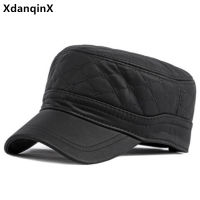 Free Shipping Flat Caps For Men New Winter Warm Plush Thickening Military Hat Male Cold Proof Earmuffs Hats Trucker Hat trapstar