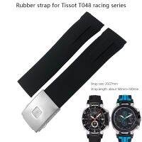 สายนาฬิกากีฬากันน้ำ17มม. 21มม. Tali Jam Tangan Silikon สีดำสีขาวสีส้มสำหรับ Tissot T048 T-Race T-Sports กำไล