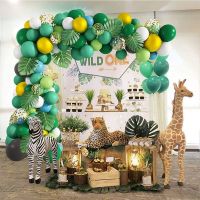 Safari Green Ballon Garland Arch Kit with Confetti Jungle Theme Kids Birthday Party Versatile Wedding Decor Baby Shower Supplies