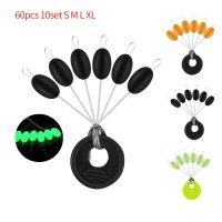 【LZ】✲♝㍿  60pcs 10set S M L XL Big Line Stop Space Beans Fishing Tackle Sea Carp Fly Fishing Bait Tool Float Catfish Round Float Ball