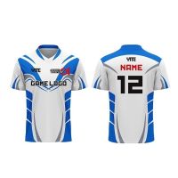 （Contact customer service to customize for you）sleeve long collar custom esports gaming shirt jersey sublimated gaming all over printed（Childrens Adult Sizes）