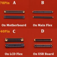 จอแสดงผล LCD 2 ชิ้น Flex FPC Connector สําหรับ Samsung Galaxy A526 A525 A525F A72 A725 A725F A52 A526F ปลั๊กออนบอร์ด 40 78 พิน