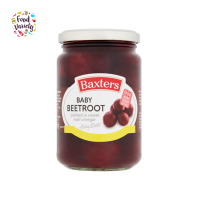 Baxters Baby Beetroot Pickled in Sweet Malt Vinegar 340g แบ็กซ์เตอร์ เบบี้ บีทรูท ดองในน้ำส้มสายชูมอลต์หวาน 340 กรัม