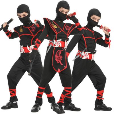 Halloween Anime Kids Deluxe Ninja Japanese Costume Cosplay Costume for Kids Swordsman Warr Suit Carnival Fancy Dress No Weapon