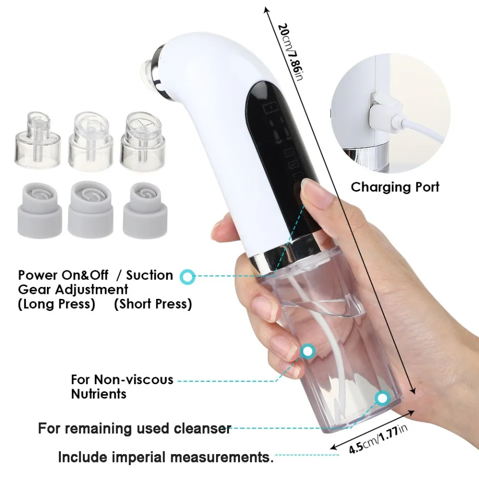 Blackhead Remover Faical Vacuum Cleaning T Zone Nose Pore Pimple Black Head  Point Bot Removal Cleaner Face Beauty Skin Care Tool