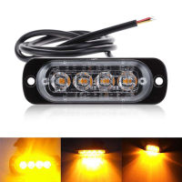 2PCS 4LED Car Strobe Warning Light Grill Flashing Breakdown Emergency Light Car Truck Trailer Beacon Lamp LED Side Light For Car