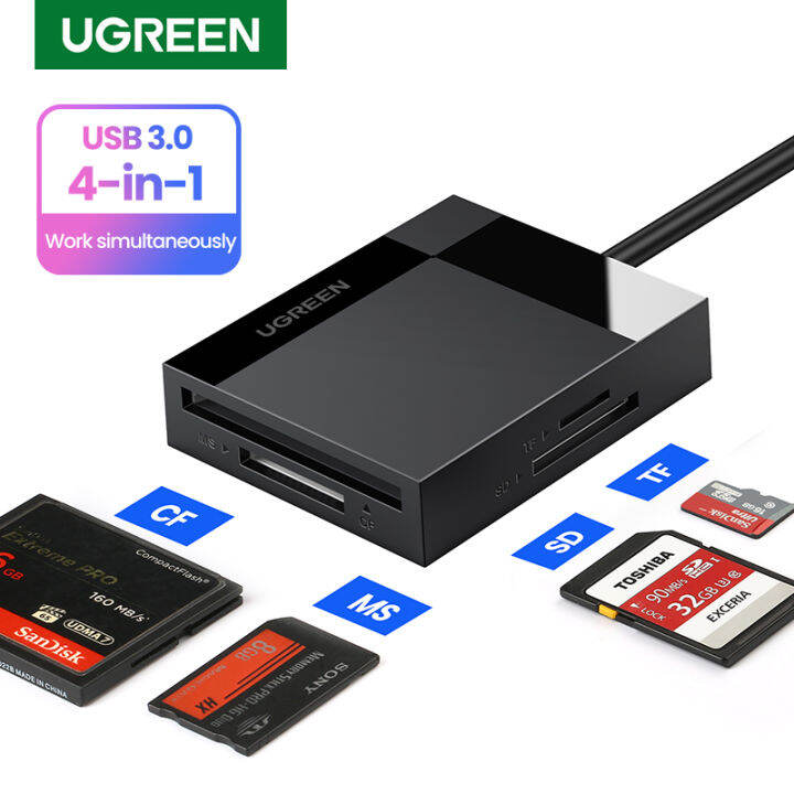 Ugreen All In 1 Usb 3 0 Card Reader Super Speed Tf Cf Ms Micro Sd Card Reader Multi Smart Memory