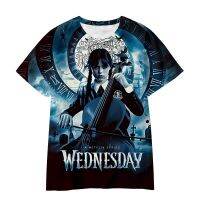 เสื้อยืด2023เวดนเดย์ Addams 3มิติเสื้อยืดพิมพ์ภาพผู้ชายผู้หญิงและเด็กเสื้อผ้าสไตล์ใหม่ลำลองป๊อปฤดูร้อน