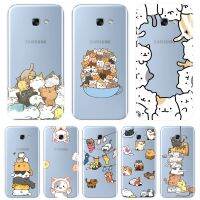 {OLI STUDIO}ปกหลังสำหรับ SamsungA6PlusA5 A7 Kawaii Cat Soft SiliconeCase สำหรับ SamsungA3 A5 A7 2016 2017