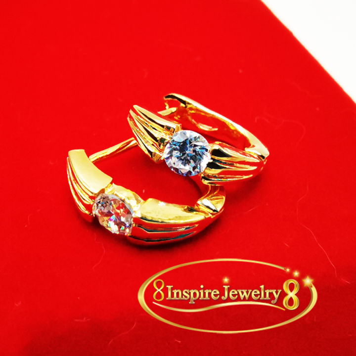 inspire-jewelry-ต่างหูห่วงฝังเพชร-ขนาด-1-3-cm-เพชรczคุณภาพเกรดพรีเมี่ยมงาน-design-จิวเวลลี่หรู-งานแฟชั่น-งานจิวเวลลี่แบบร้านเพชร-สวยหรู