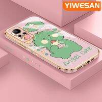 YIWESAN เคสสำหรับ Infinix Note 12 Pro 4G Note 12 Pro 5G Note 12 5G Note 12 5G Note 12 2023ดีไซน์ใหม่การ์ตูนน่ารักไดโนเสาร์แฟชั่นเคลือบโลหะบางเคสโทรศัพท์มีลายป้องกันเลนส์กล้องเคสนิ่มกันกระแทก