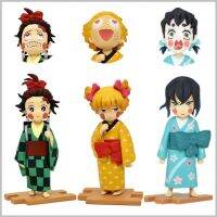 Kamado Tanjiro/Agatsuma Zenitsu Kimono/hashibira Inosuke ขนาด13ซม. ของขวัญของเล่นตุ๊กตาขยับแขนขาได้