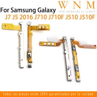 สำหรับ J5 Samsung Galaxy J7 2016 J510 J510F J710 J710F เปิด/ปิดสวิตช์เปิดปิดสายเคเบิลงอได้ที่ปรับเสียงขึ้นลงคีย์ด้านข้าง