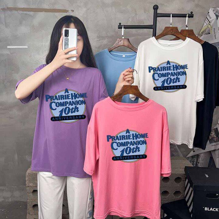 พร้อมส่ง-fashion-dress-shop-เสื้อแขนสั้น-เสื้อยืด-น่ารัก-ลายเท่ๆ-a-prairie-home-companion-10th-แฟชั่นเกาหลี