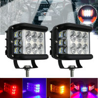 2Pcsset 4"Inch 45 W Side Shooter Pods Combo LED Work Light Strobe Lamps Fog A SUV Trucks LED Driving Lights