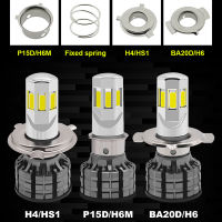 Eurs ใหม่รถจักรยานยนต์ LED H6 H4ไฟหน้าหลอดไฟ H4 HS1 BA20D H6M 6000LM 60W สำหรับมอเตอร์ไซด์6COB 6000K สกู๊ตเตอร์หลอดไฟแฟลช