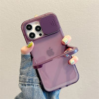 CrashStar เคสซิลิโคนใสป้องกันกล้องเลื่อนแบบนิ่มพร้อมขาตั้งสำหรับ iPhone พับที่มองไม่เห็น14 Pro Max Plus 13 Pro Max 12 Pro Max 11 Pro Max 11 Pro Max เคสโทรศัพท์แบบเรียบง่ายกันกระแทกขายดี