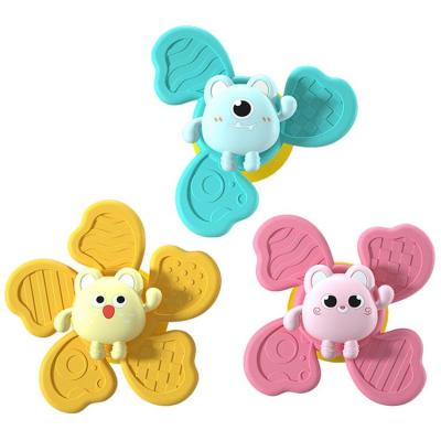 Suction Cup Toys Windmill Spin Spinners Toys Funny Kids Mini Baby Toys Nice Newborn for Sensory Learning Fine Motor Skills enhanced